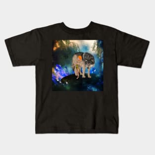 Two unlikely friends the  fairy and the wolf Kids T-Shirt